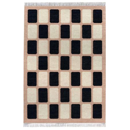 Handmade Minimalist Natural Cotton Dhurrie For Living Room